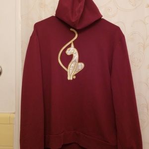 Used hoodie baby phat maroon color